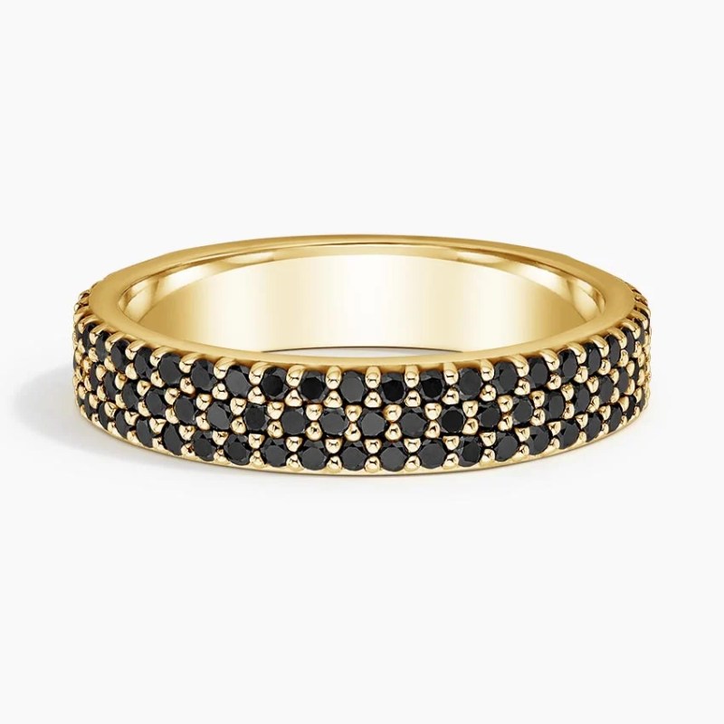 27 Black Wedding Rings Perfect for October Brides