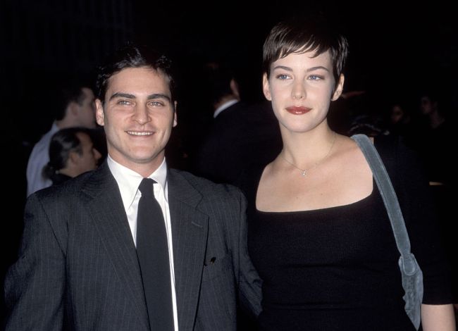 Joaquin Phoenix and Liv Tyler at the New York City Premiere of "Clay Pigeons" 9/17/98