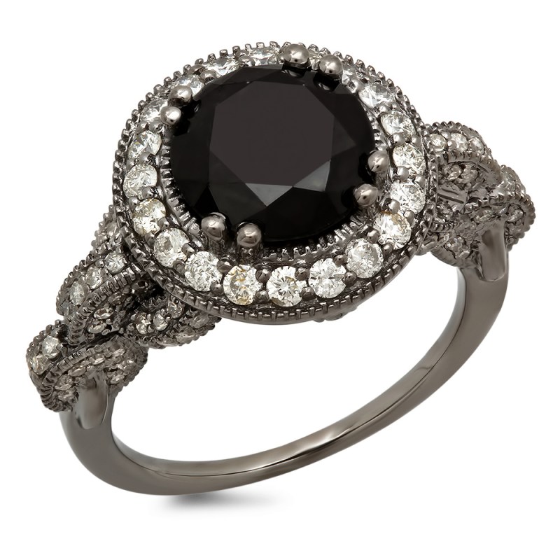 27 Black Wedding Rings Perfect for October Brides