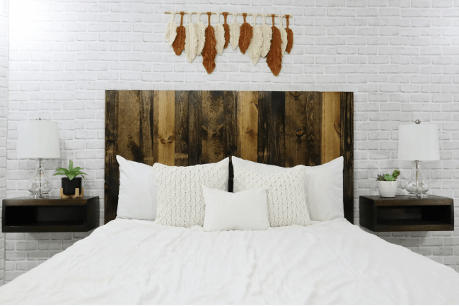 Wooden headboard