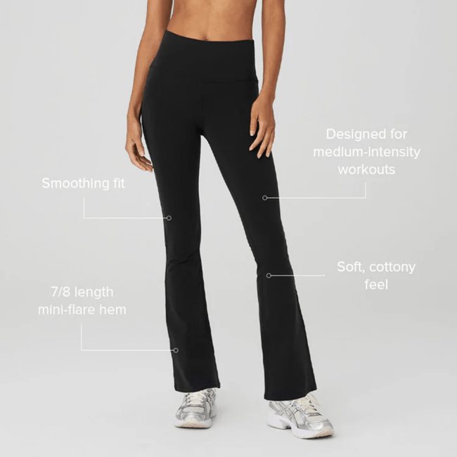 A model wearing the Airbrush High-Waist Bootcut Legging.