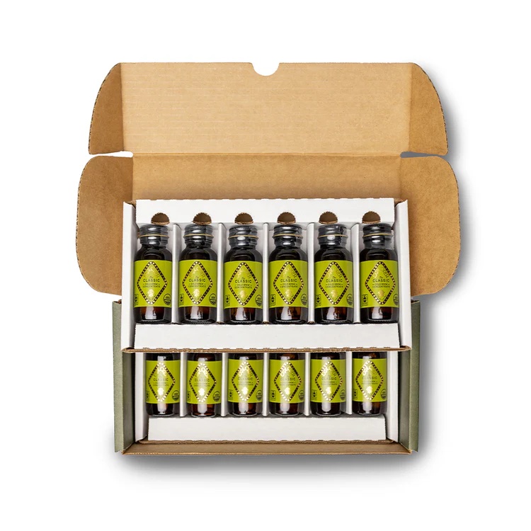 A box of travel-sized cold brews