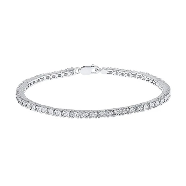 Fred Meyer Jewelers Diamond 7" Bracelet in Sterling Silver