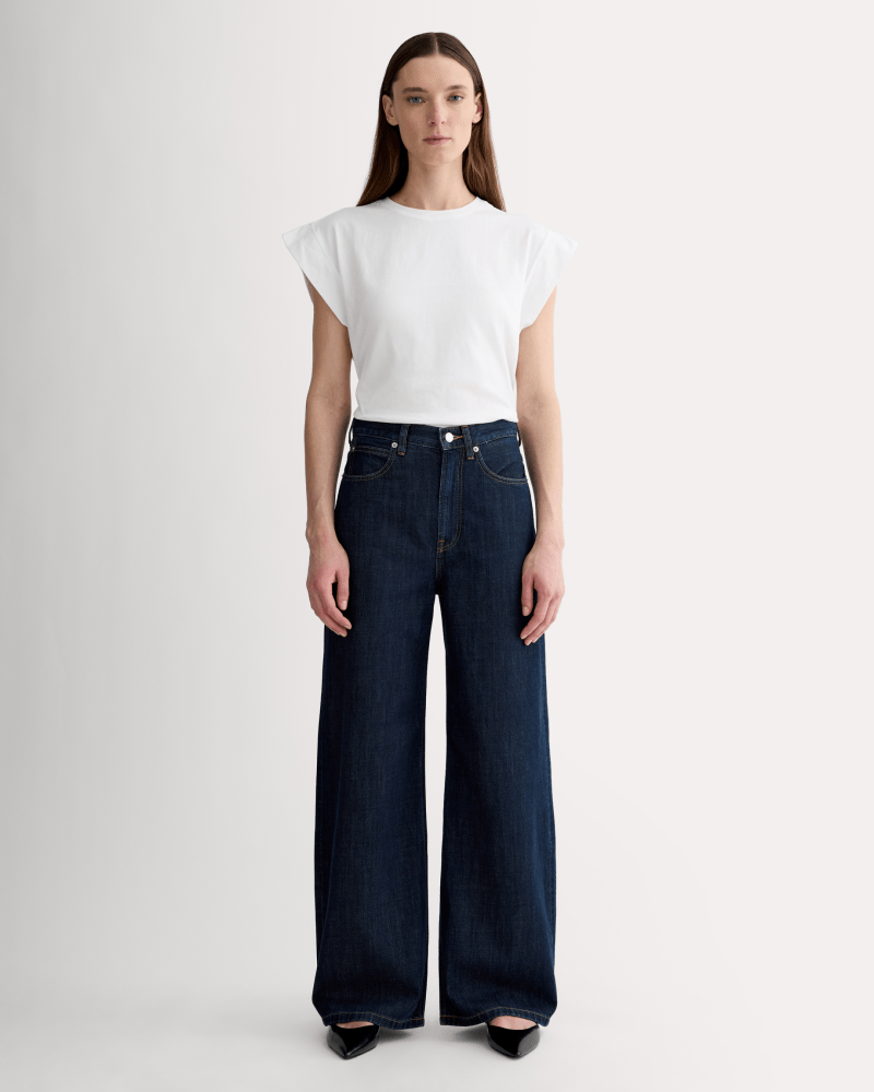 Everlane The OG Baggy Jean in dark indigo wash