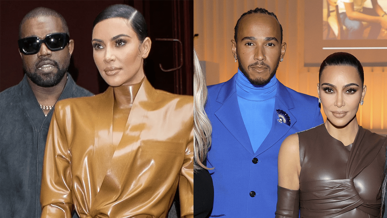 Kanye West, Kim Kardashian, Lewis Hamilton