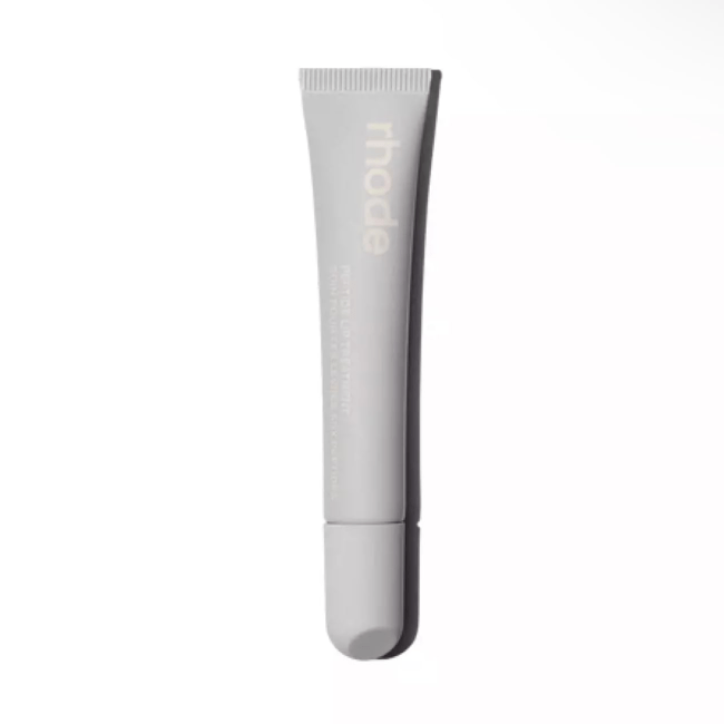 Rhode Peptide Lip Treatment in a grey tube.
