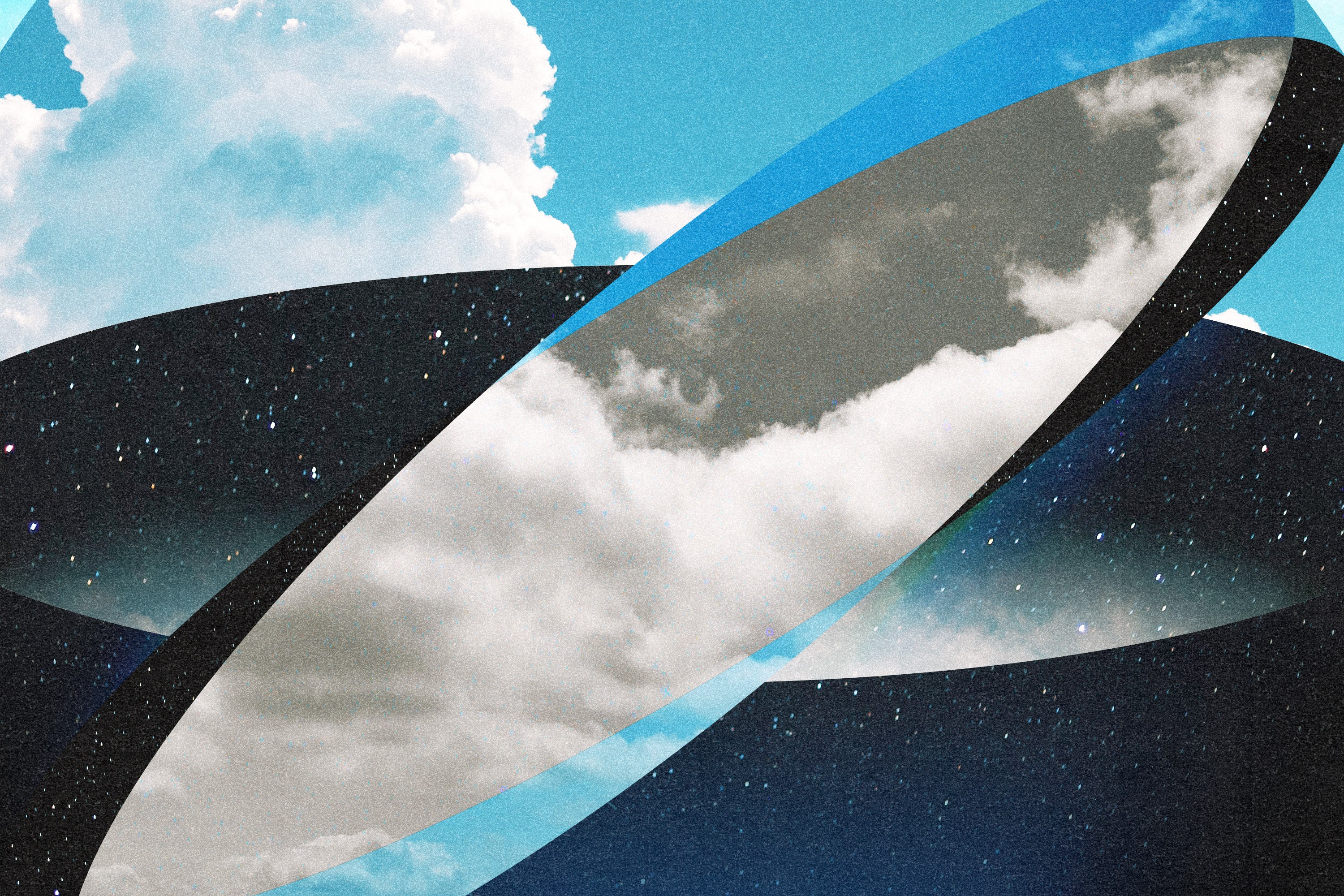 The shape of the moon's ecliptic over a cosmic sky