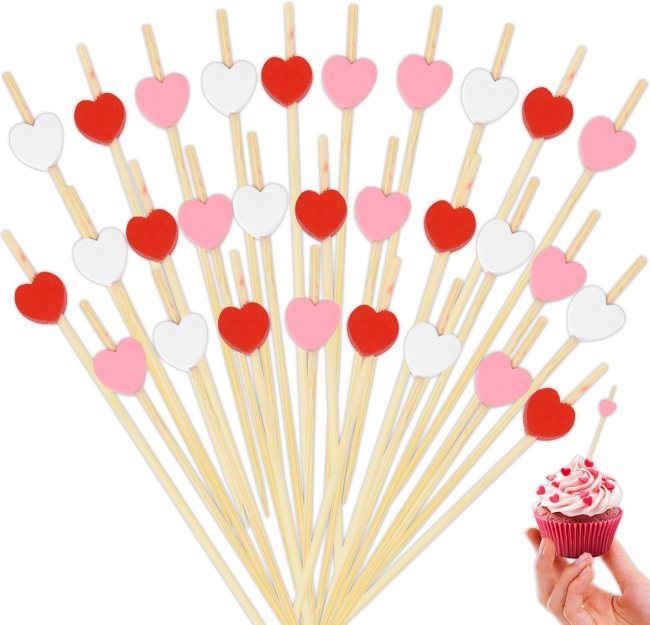 Heart Cocktail Picks