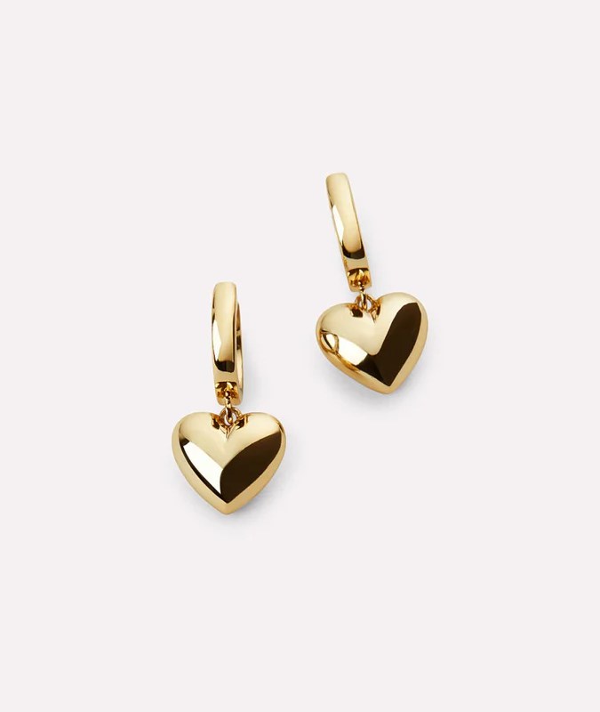 Ana Luisa Jessica Puffed Heart Hoops