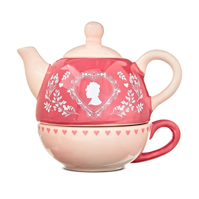Bridgerton Valentine's Day Light Pink Teapot Gift Set