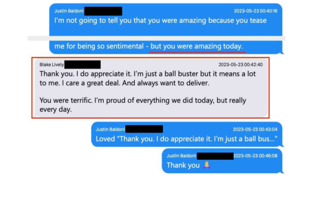 Justin Baldoni texts