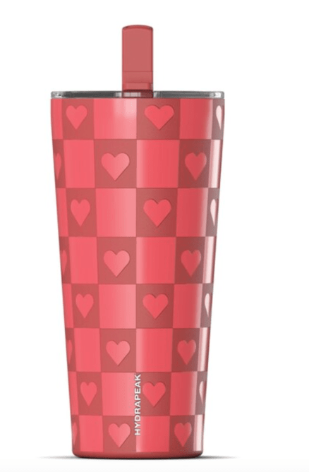 HydraPeak Checkered Hearts Grande Insulated Stainless Steel Tumbler