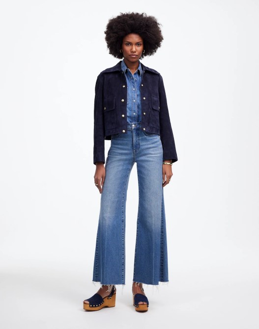 Madewell Petite Flared Wide-Leg Jeans