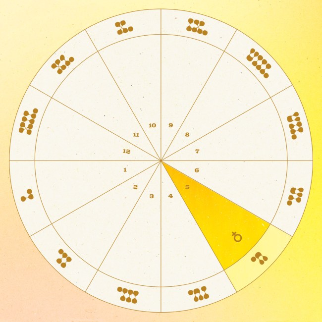 Venus in the fifth house.