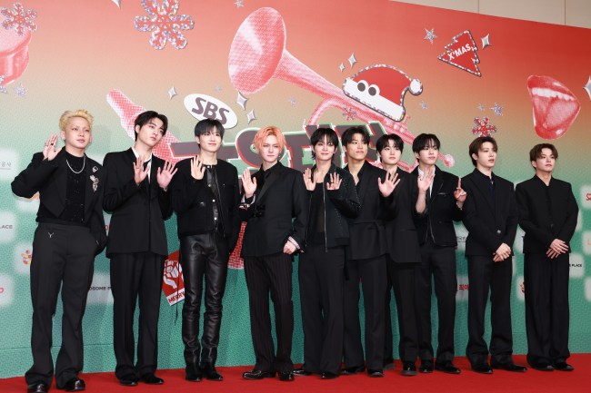 INCHEON, SOUTH KOREA - DECEMBER 25: TREASURE attends SBS Music Awards 2024 red carpet event at Inspire Arena in Jung-gu on December 25, 2024 in Incheon, South Korea.