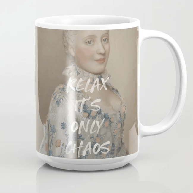 society 6 chaos mug