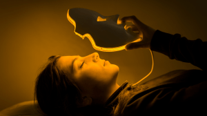 medical regenerative treatment of led applied in a young woman after another aesthetic treatment.