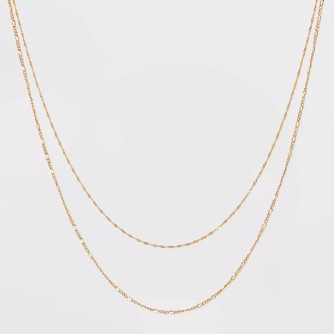 A New Day 14K Gold Plated Twist and Figaro Chains