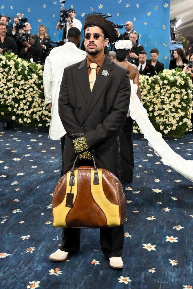 Bad Bunny at The 2025 Met Gala Celebrating "Superfine: Tailoring Black Style" held at the Metropolitan Museum of Art on May 05, 2025 in New York, New York.