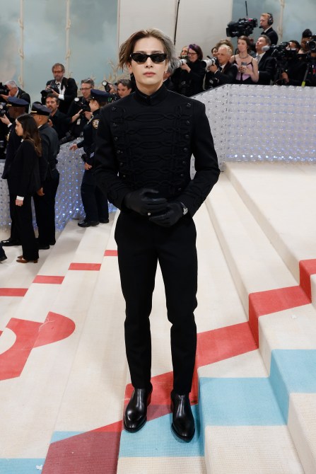 NEW YORK, NEW YORK - MAY 01: Jackson Wang attends the 2023 Costume Institute Benefit celebrating "Karl Lagerfeld: A Line of Beauty" at Metropolitan Museum of Art on May 01, 2023 in New York City.