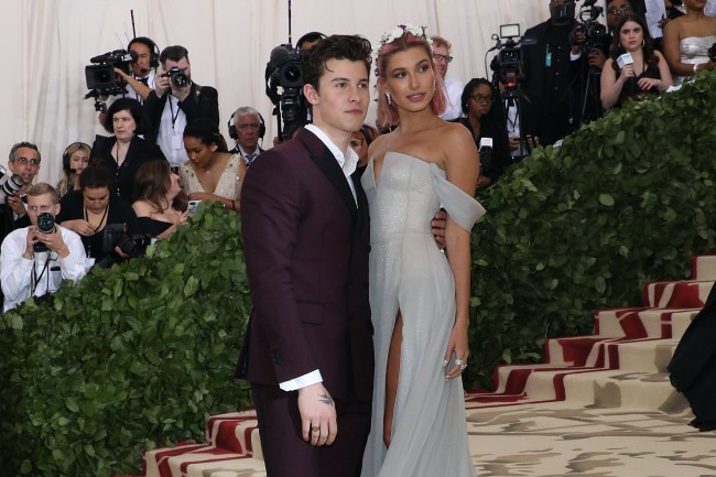 NEW YORK, NY - MAY 07:  Shawn Mendes and Hailey Baldwin attend "Heavenly Bodies: Fashion & the Catholic Imagination", the 2018 Costume Institute Benefit at Metropolitan Museum of Art on May 7, 2018 in New York City.