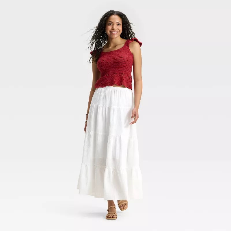The Best Aritzia White Maxi Skirt Dupe (& It's Only $30)