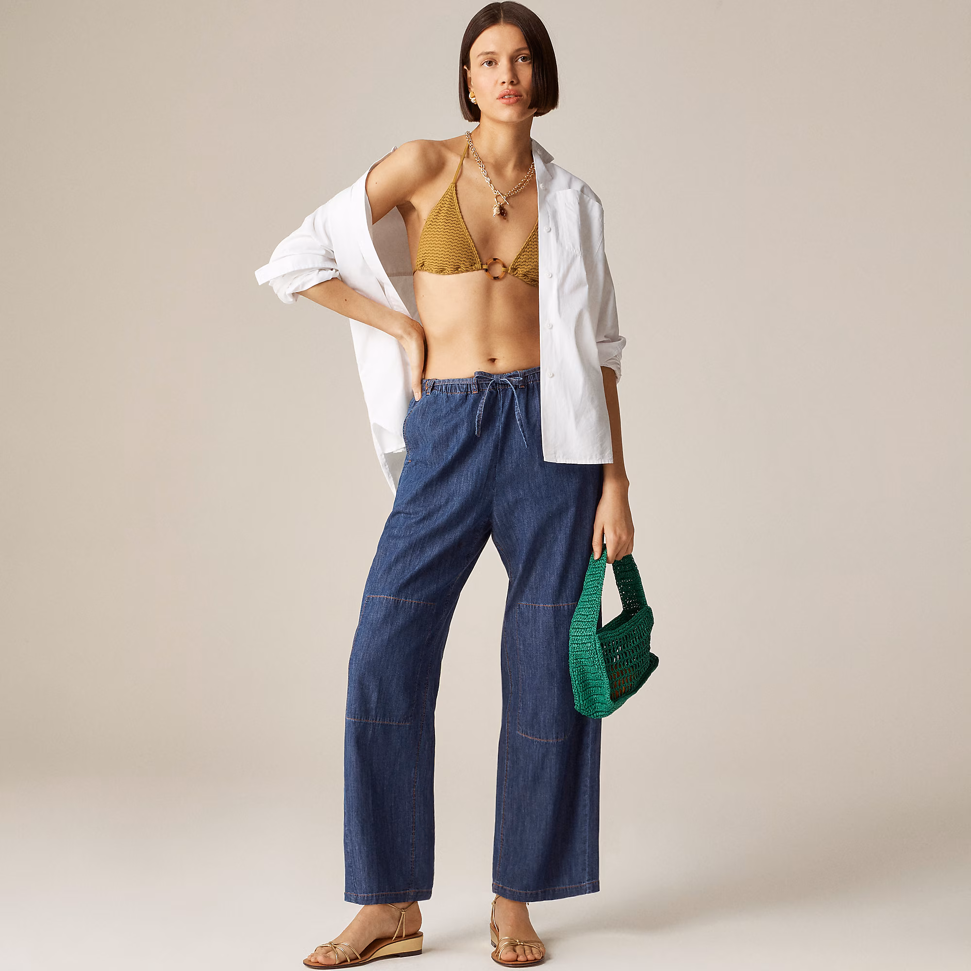 J.Crew Relaxed Utility Pant in Chambray