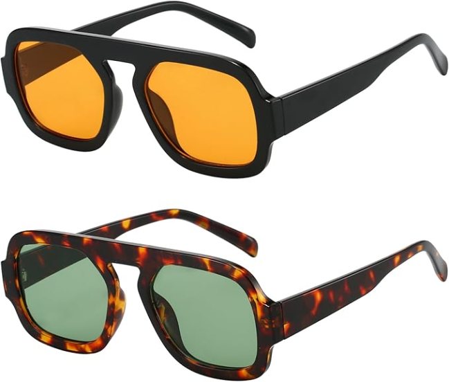 MUNSADE Square Aviator Sunglasses