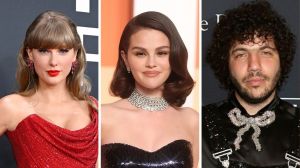 Taylor Swift and Selena Gomez and Benny Blanco