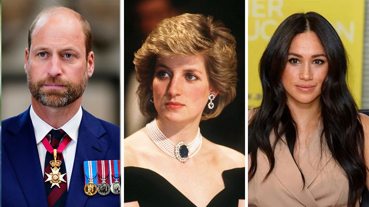 Prince William, Princess Diana and Meghan Markle