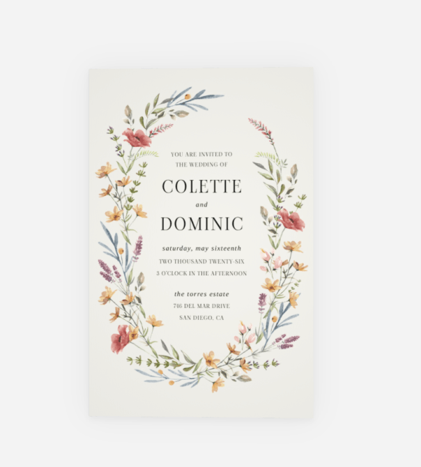 Floral Wedding Invites