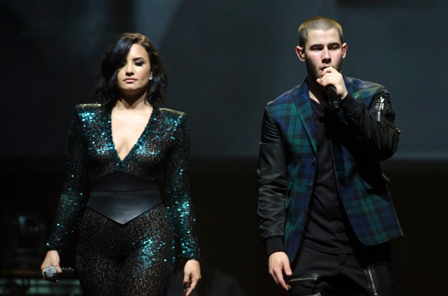 NEW YORK, NY - JULY 08: Singers Demi Lovato and Nick Jonas perform during the "2016 Honda Civic Tour Featuring Demi Lovato & Nick Jonas: Future Now" tour at the Barclays Center on July 8, 2016 in New York City.