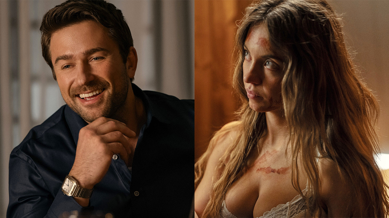 Brandon Sklenar and Sydney Sweeney in The Housemaid