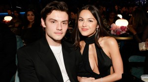 LOS ANGELES - FEBRUARY 2: Louis Partridge and Olivia Rodrigo at The 67th Annual Grammy Awards, airing live from Crypto.com Arena in Los Angeles, California, Sunday, Feb. 2 (8:00-11:30 PM, live ET/5:00-8:30 PM, live PT) on the CBS Television Network, and streaming live and on demand on Paramount+.*