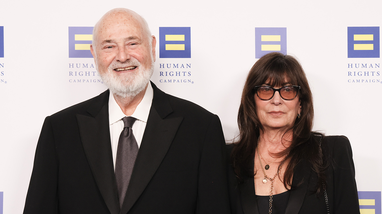 LOS ANGELES, CALIFORNIA - MARCH 22: (L-R) Rob Reiner and Michele Singer Reiner attend the Human Rights Campaign's 2025 Los Angeles Dinner honoring Ashley Park and Hannah Einbinder at Fairmont Century Plaza on March 22, 2025 in Los Angeles, California