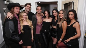 VANDERPUMP RULES -- ìSeason 12 Launch Partyî -- Pictured: (l-r) Venus Binkley, Audrey Lingle, Shayne Davis, Marcus Johnson, Natalie Maguire, Demy Selem, Kim Suarez, Angelica Jensen from Sur Restaurant on Monday, December 8, 2025